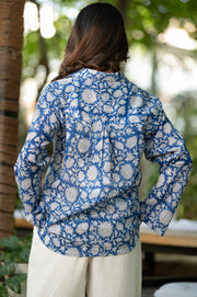 Blue Printed Shirt