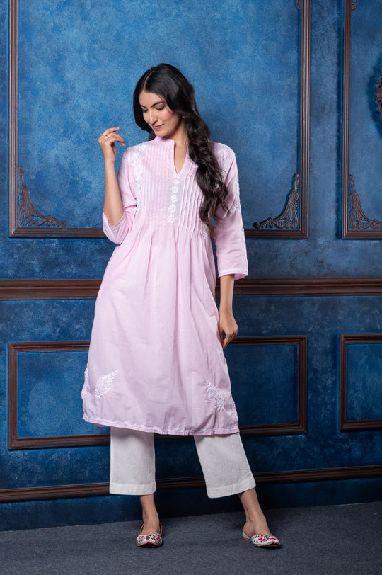 CHIKANKARI EMBROIDERED KURTI