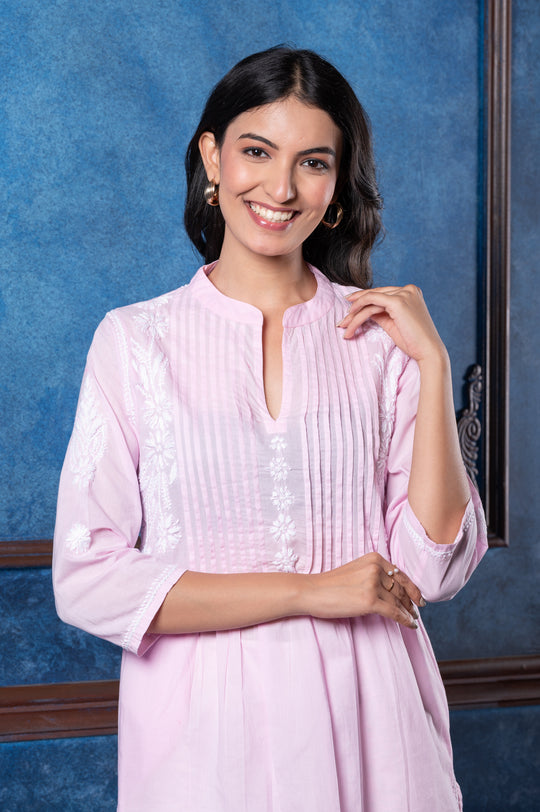 CHIKANKARI EMBROIDERED KURTI