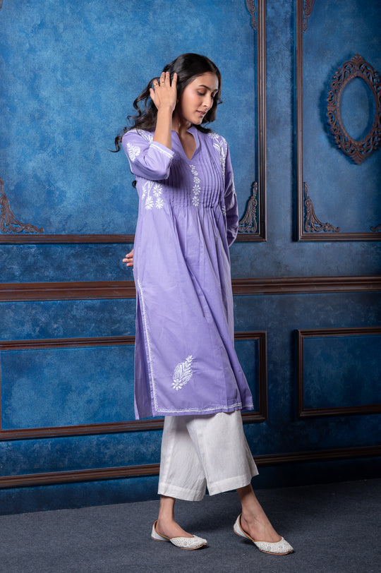 CHIKANKARI EMBROIDERED KURTI