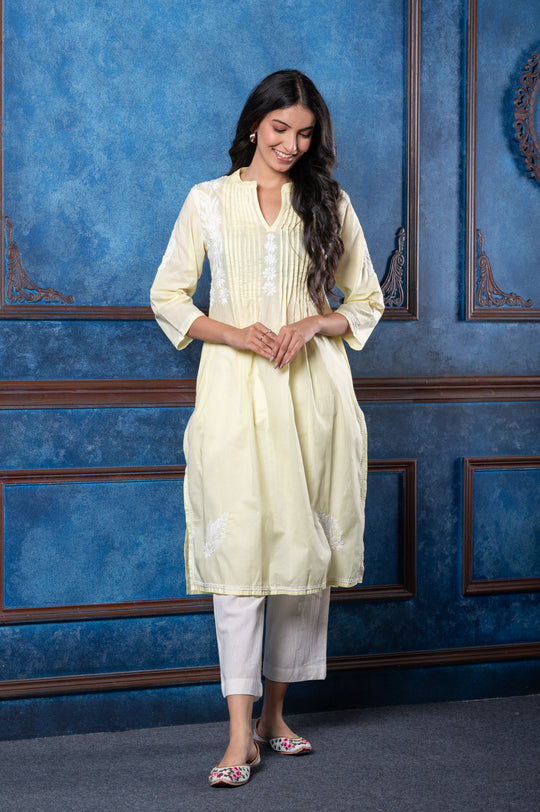 CHIKANKARI EMBROIDERED KURTI