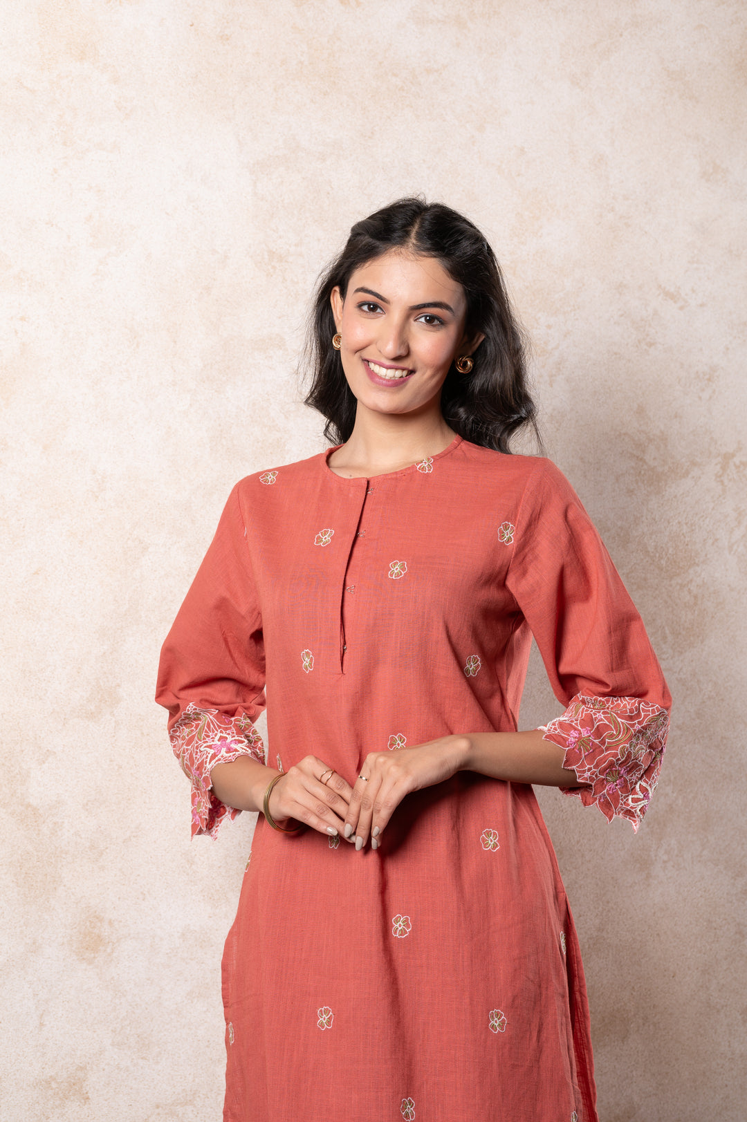 Rust Embroidered Co-ords Set