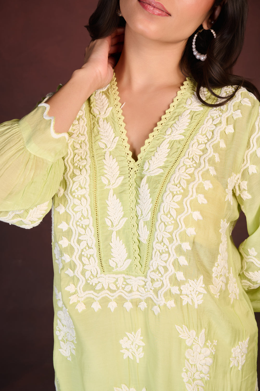 Light Green Chikankari Kurta