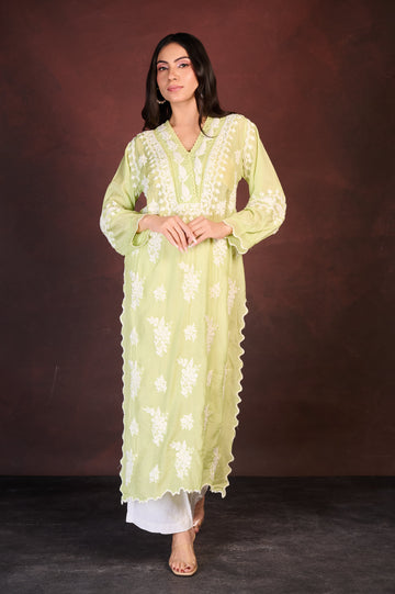 Light Green Chikankari Kurta