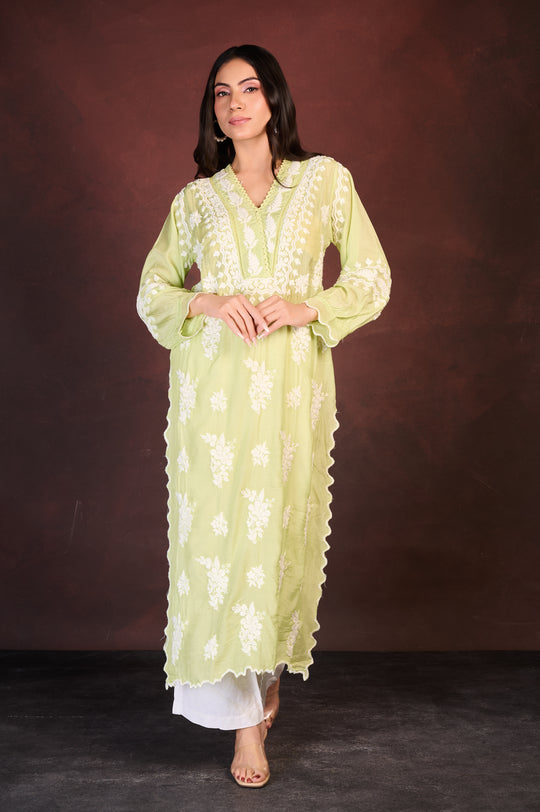 Light Green Chikankari Kurta