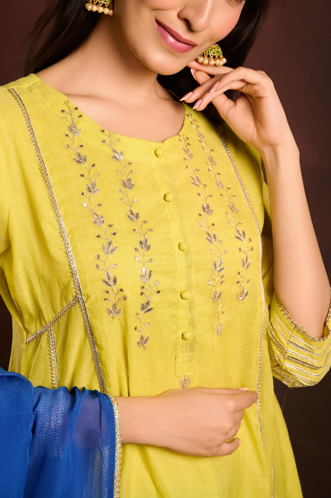 Lime Green A-line suit set