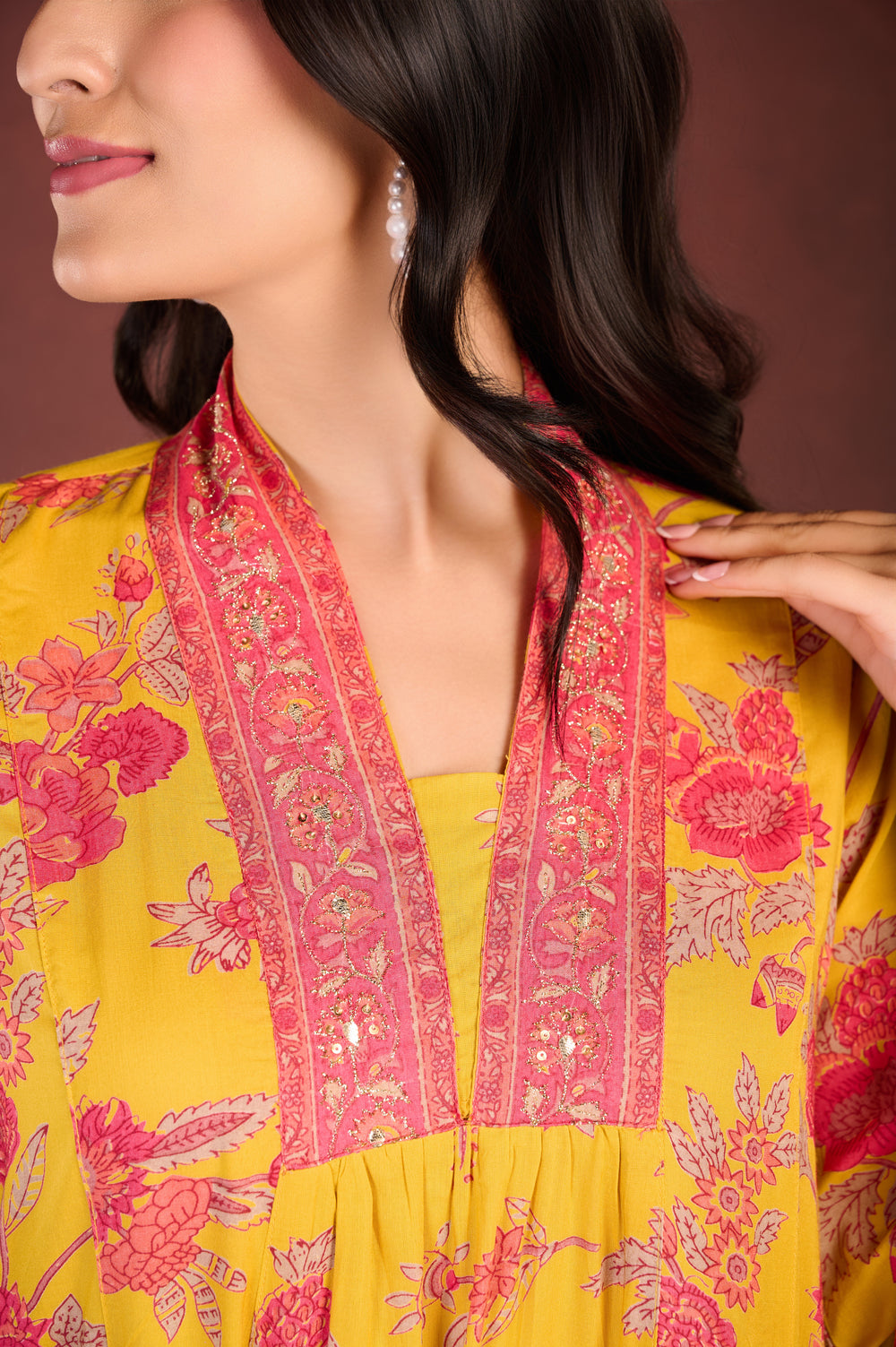 Yellow Printed Kurta set