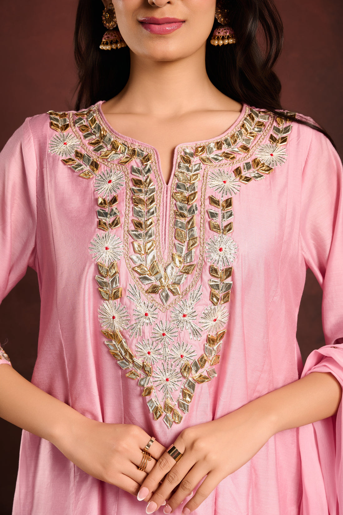 Mauve A-line Suit Set