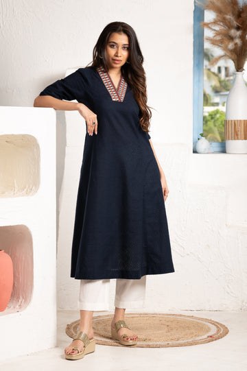 Mirror Embroidered Kurta