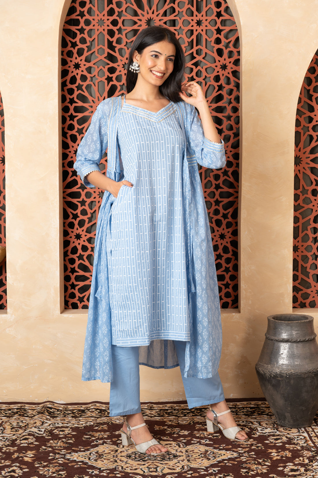 Gota Powder Blue 3 piece set