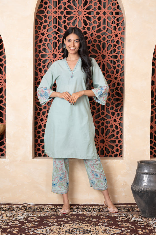 V Neckline co-ord set