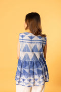 Sleveless tier top in blue - Cult91