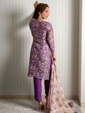 V-neck Purple Jaipuri suit with Gota Lace - Cult91