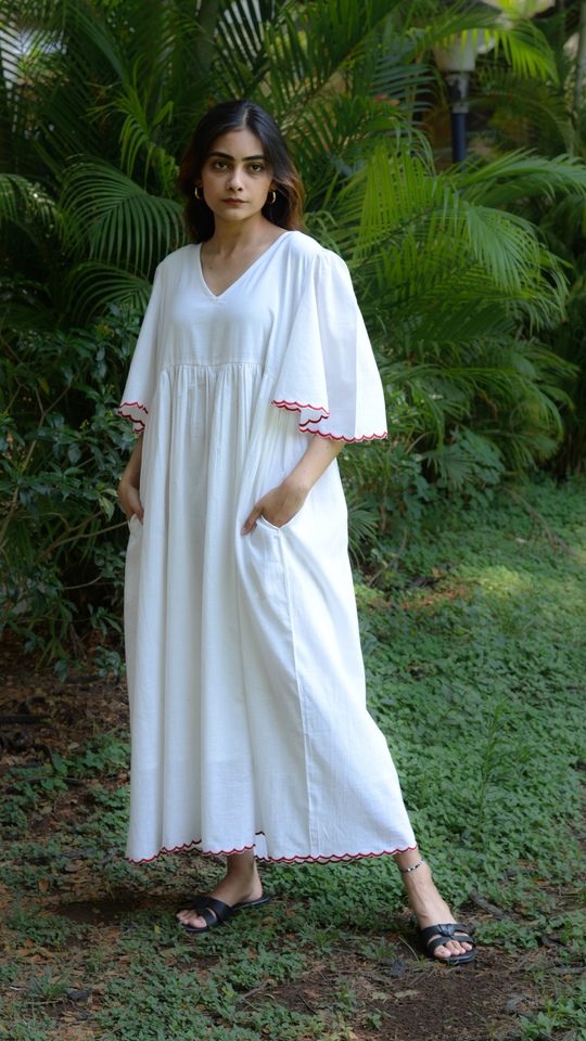 White Scallop Dress - Cult91