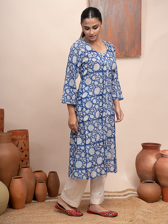 Block Printed Jaipuri Cotton Kurta