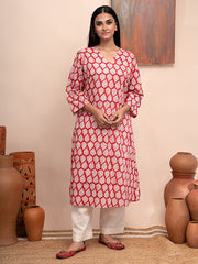 Block Printed Jaipuri Cotton Kurta