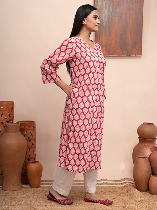 Block Printed Jaipuri Cotton Kurta