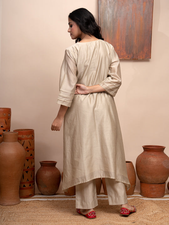 Chanderi Silk Suit Set