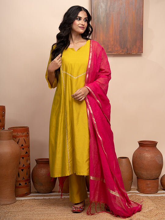 Chanderi Silk Suit Set