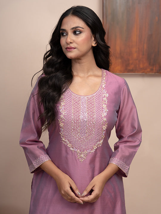 Chanderi Silk Suit Set