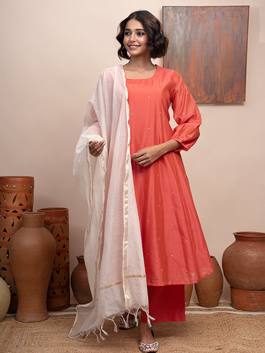 Chanderi Silk Suit Set