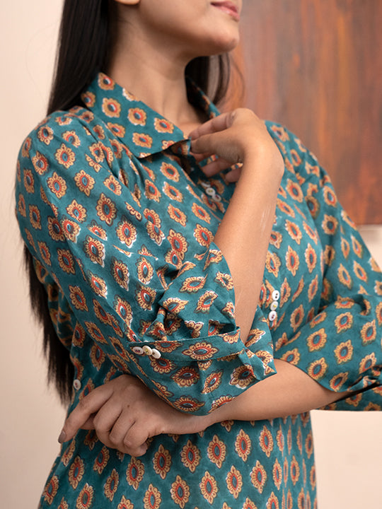 Block Printed Jaipuri Cotton Kurta