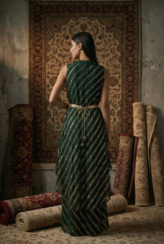 Green Sequin Work Dress