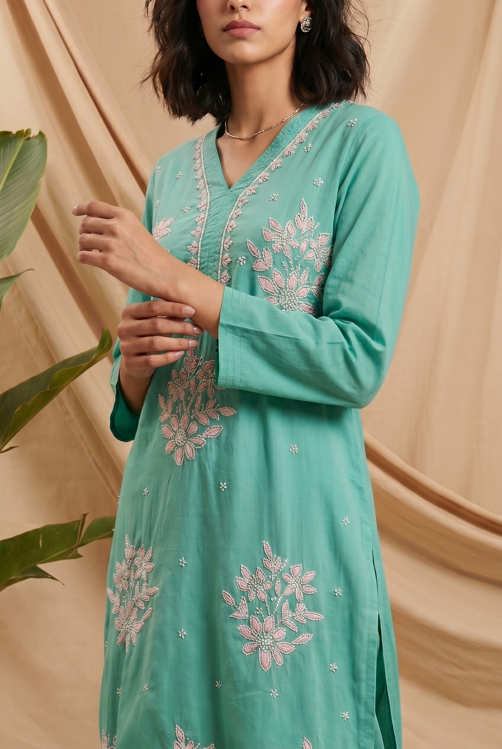 sea green Luckhnowi cord set