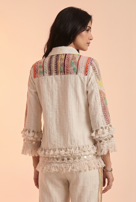 Off-white HandLoom Cotton cord set