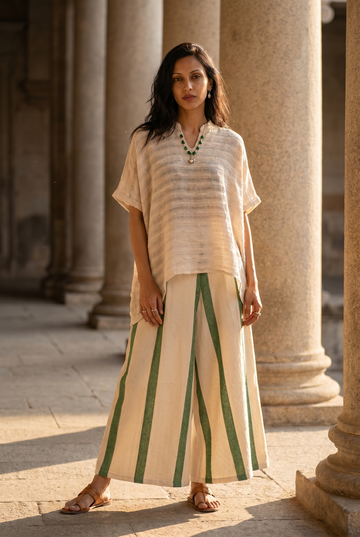 Off White Linen Theory coord set