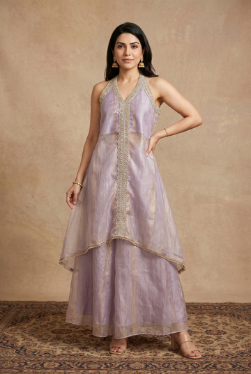 Lavender 2 Piece Set With Eligent Hand Work