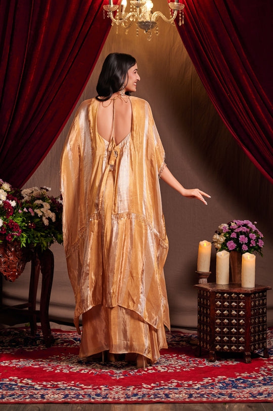 Golden Cape Style Lehenga Set